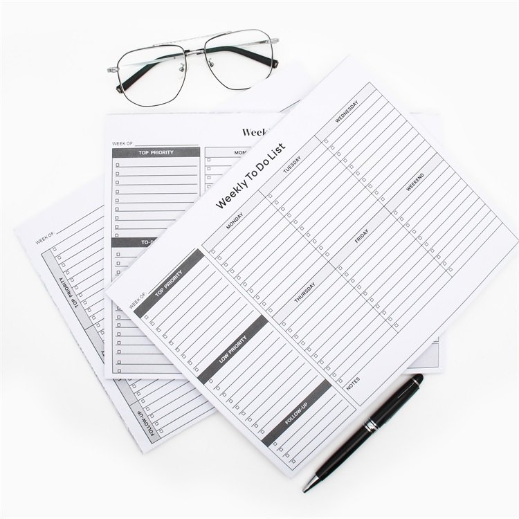 Print Logo Planner Memo Pad Sticky Custom Note Pads Tear Off Daily Planner Organizing To-do Notepad