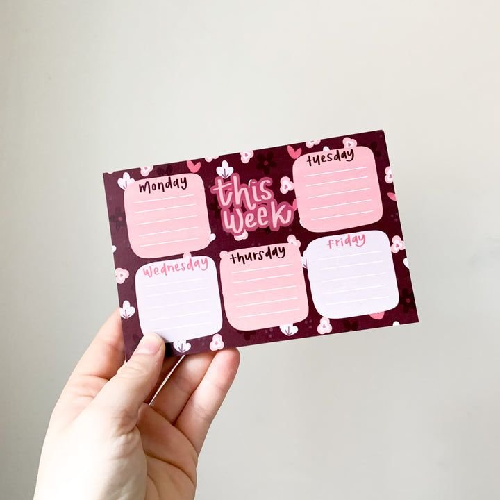 Customisable Meal Planner Weekly Planner Dinner High Quality Cards Personalised Design All Colors No MOQ
