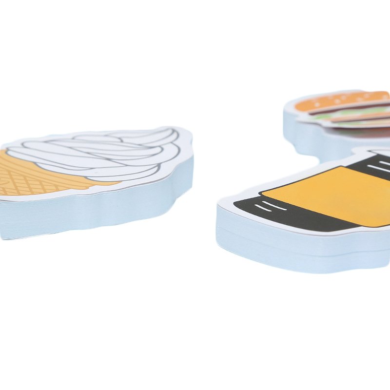Multi Fast Food Shape Hamburger Kawaii School Stationery Memo Pad Custom Sticky Notes For Students