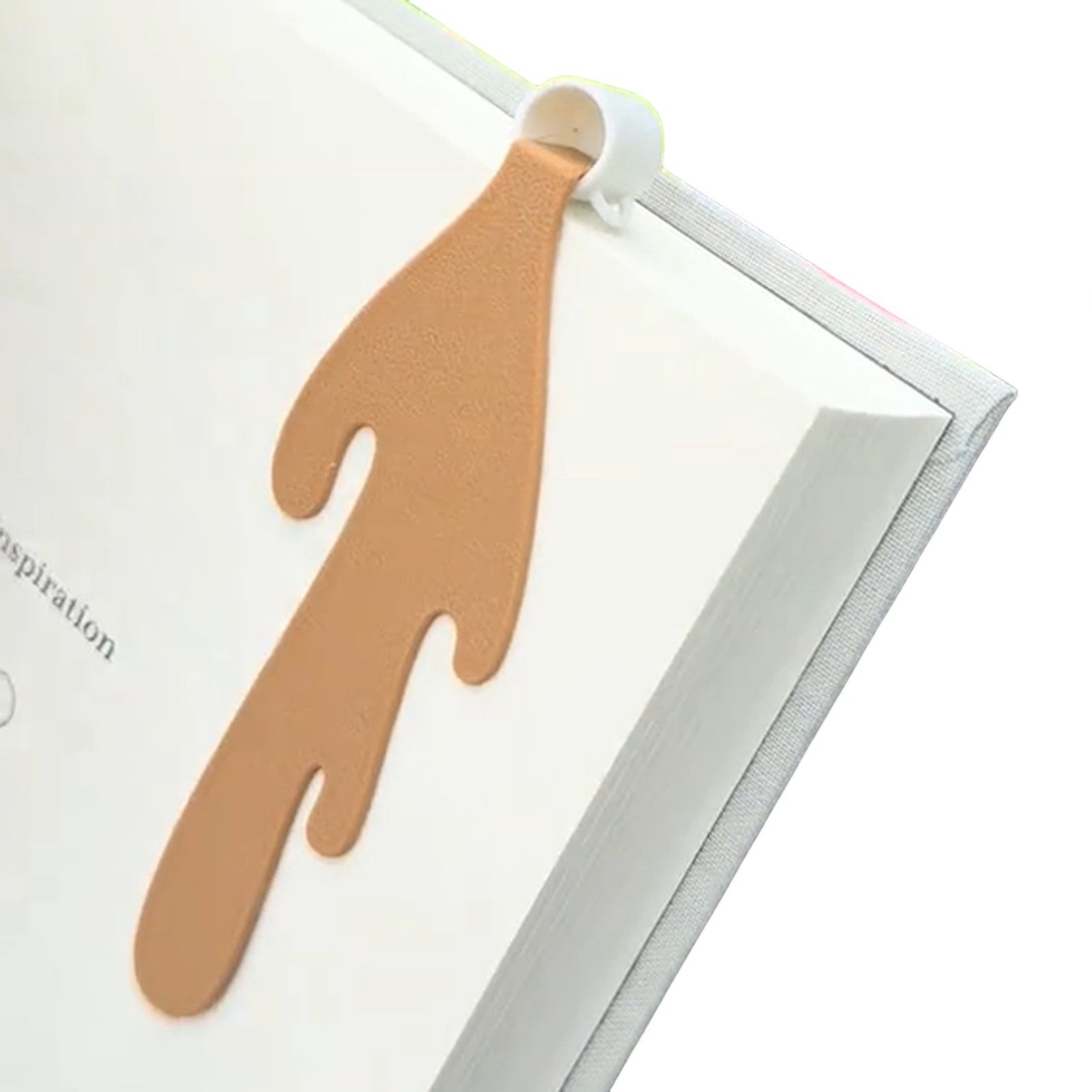 Creative Self-Adhesive Coffee Mug Bookmark Spilled Coffee Design for Easy Reading