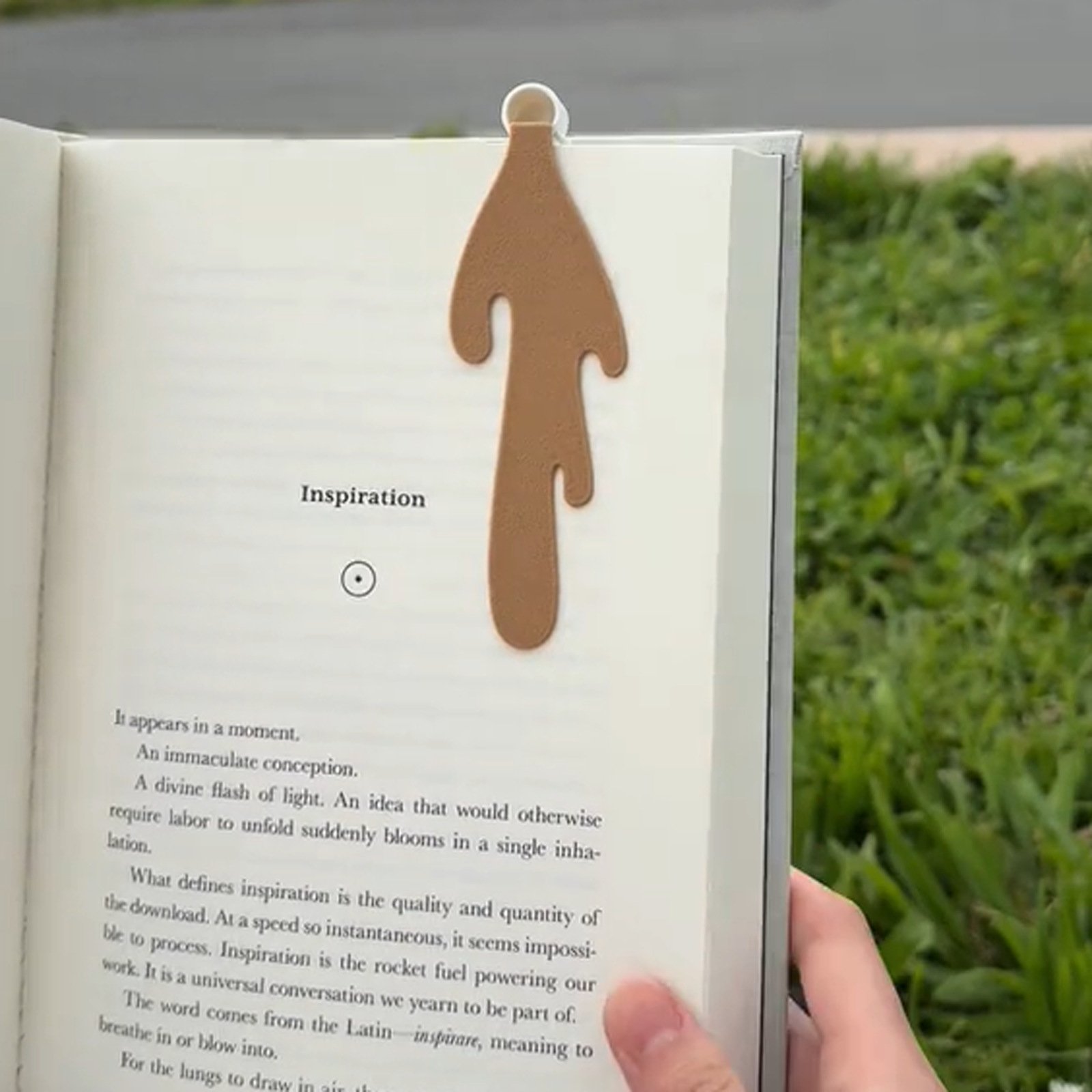 Creative Self-Adhesive Coffee Mug Bookmark Spilled Coffee Design for Easy Reading