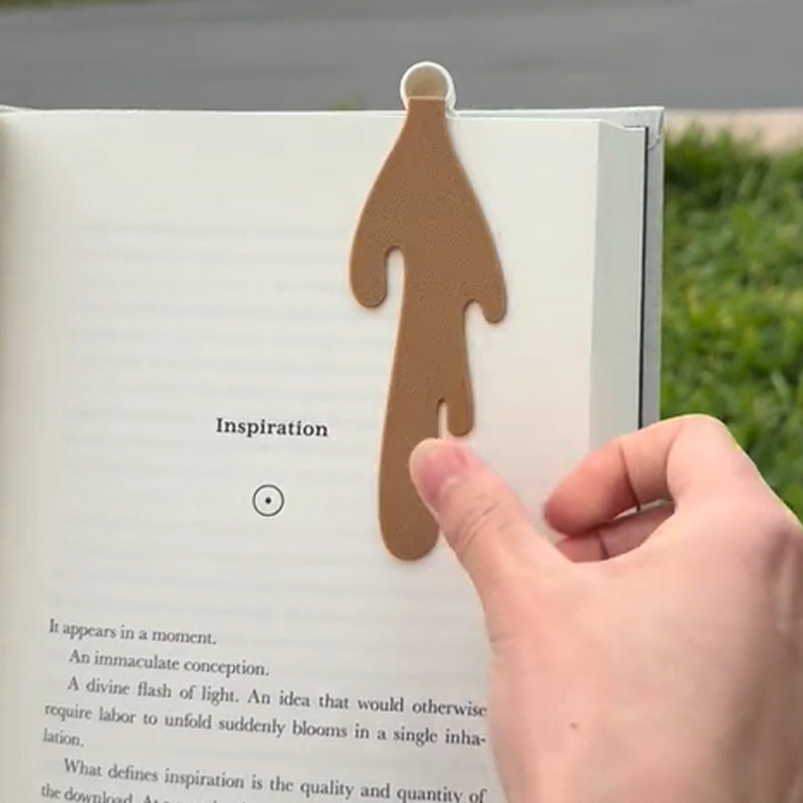 Creative Self-Adhesive Coffee Mug Bookmark Spilled Coffee Design for Easy Reading