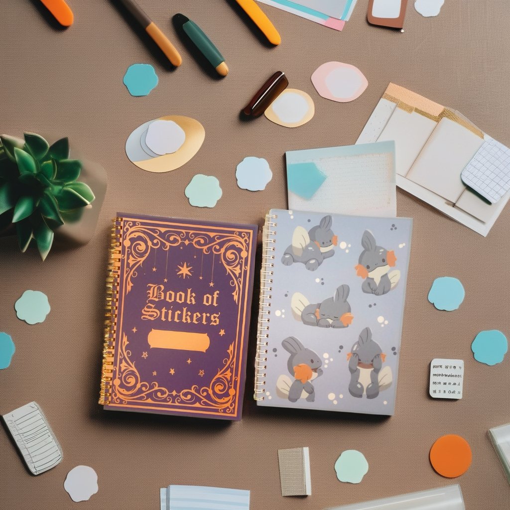 High quality custom printed DIY blank stickers collection book reusable sticker album silicone release paper blank sticker book