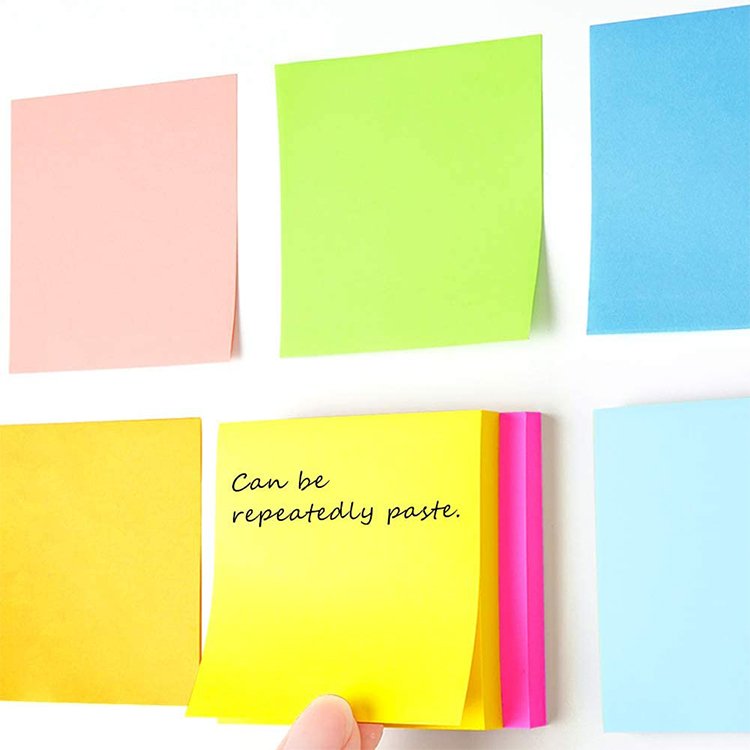 Wholesale 3*3 100 sheet full adhesive cheap memo pad custom sticky note 6 pack