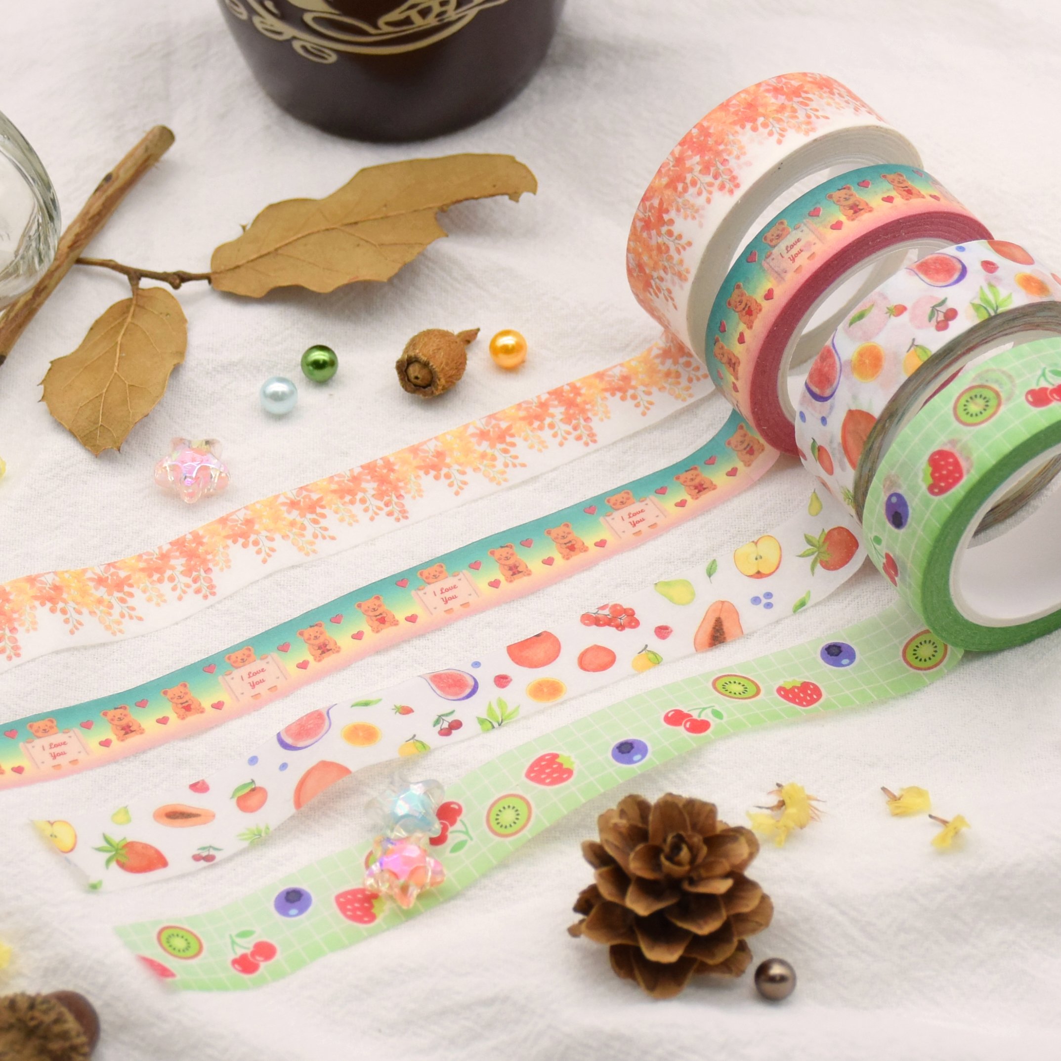 Custom Print Full Colored Journaling Dairy Decoration Adhesive Paper Masking Washi Tapes