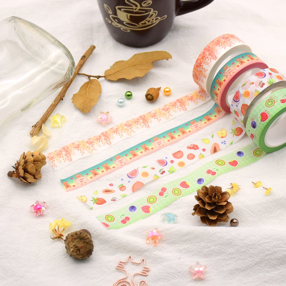 Custom Print Full Colored Journaling Dairy Decoration Adhesive Paper Masking Washi Tapes