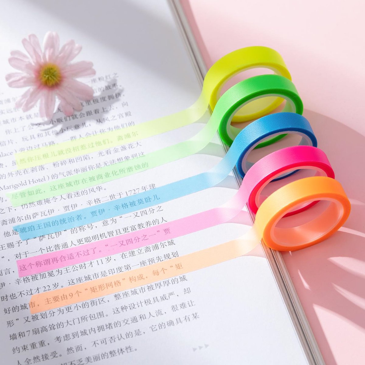HengXin tape stationery creative school supplies tape easy to tear transparent marking stickers