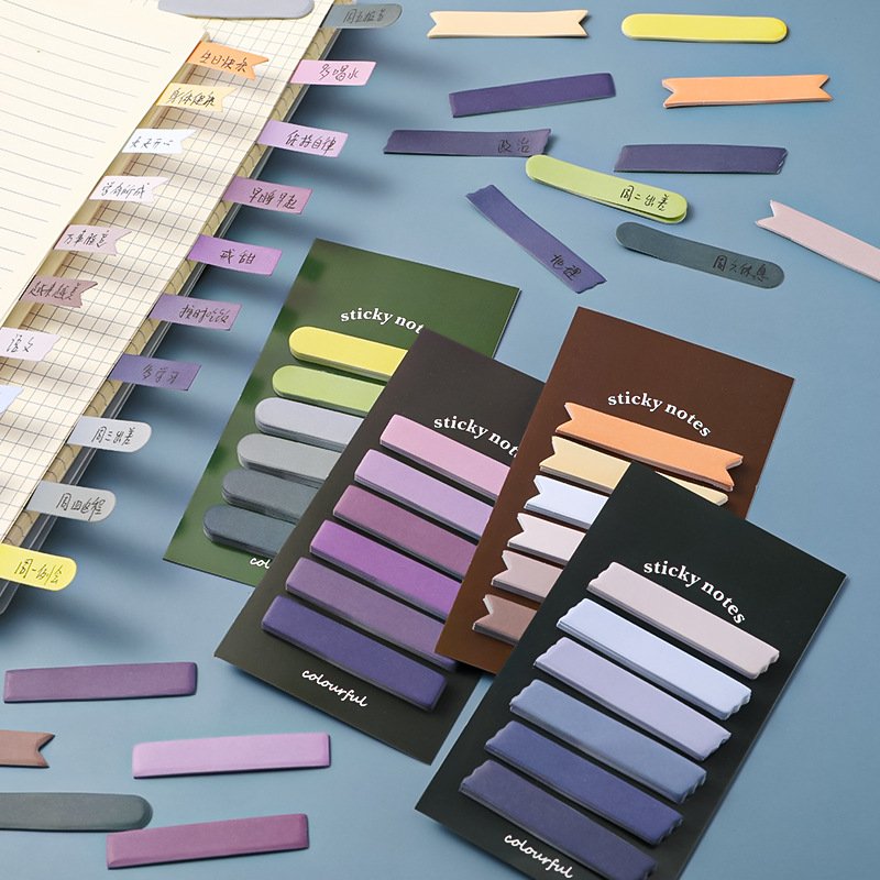 X1030-1 120 Pcs/pack Gradient Color Series Paper Memo Pad Notebook Label Sticky Note Children School Office N Times Notepad