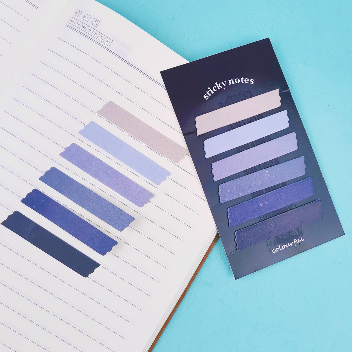 X1030-1 120 Pcs/pack Gradient Color Series Paper Memo Pad Notebook Label Sticky Note Children School Office N Times Notepad