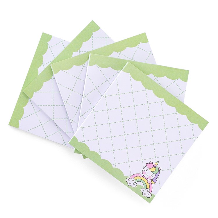 Creative Stationery Colorful Cartoon Patterns Gridding School Office Sticky Note 3X3 Sticky Notes