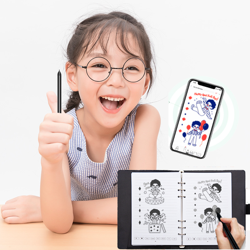 New design digital notebook smart pen sync handwriting tablet notepads writing pen gift set for business