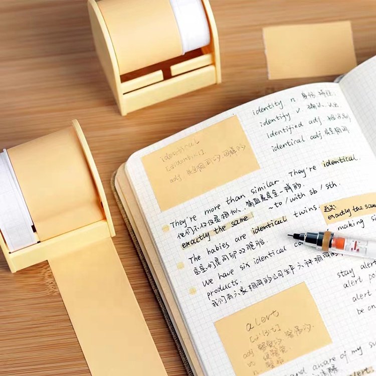 Custom Colorful School Supplier Convenient Recyclable Removable Memo Pad Roller Sticky Note Paper Roll Set