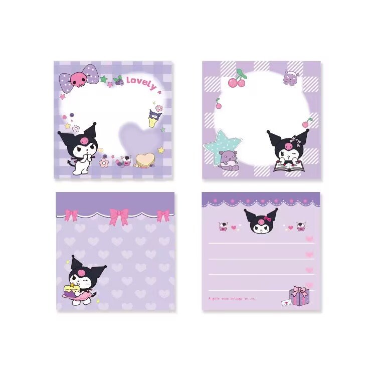 Yubon Kuromi Melody Memo Pad Pochacco Sticky Notes Stationery Label Notepad Planner Sticker Post School Supplies