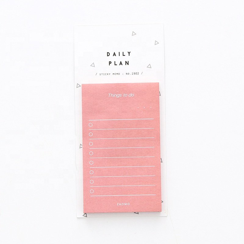 Wholesale Writing Memo Notepad Factory Price Daily Plan Sticky Notes With Adhesive Sticker
