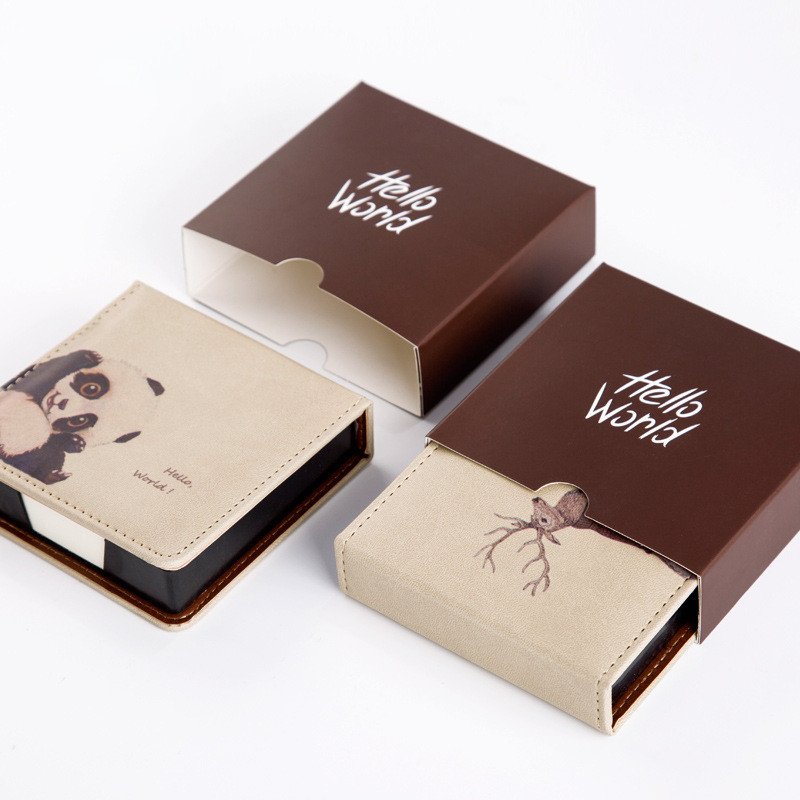 Promotional Notepads Sticky Note with Pu Leather Box