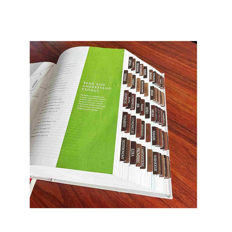 Free sample supplier custom popular design Laminated vintage color bible tabs with clearly printing for Bible journaling
