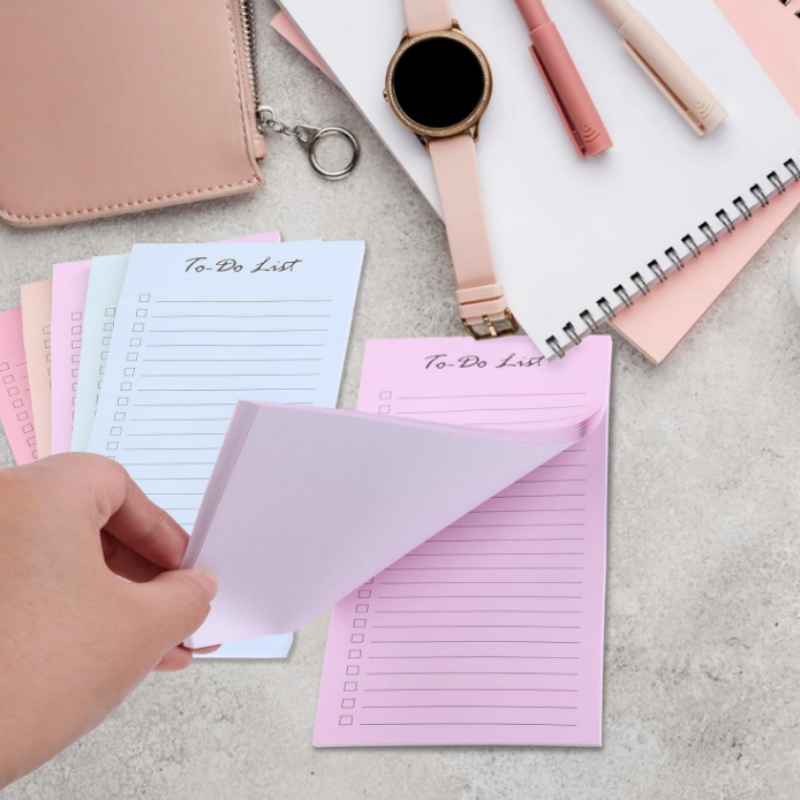 Macaroon-Coloured Self-Adhesive Note Book Cute Student Style Horizontal Line Notepad Paper Memo Small Notebook