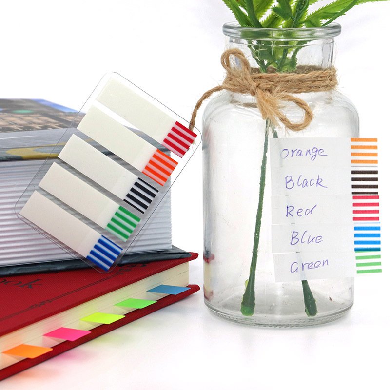 Office Multi-color Index Stickers Custom Transparent Colour Sticky Note With Logo