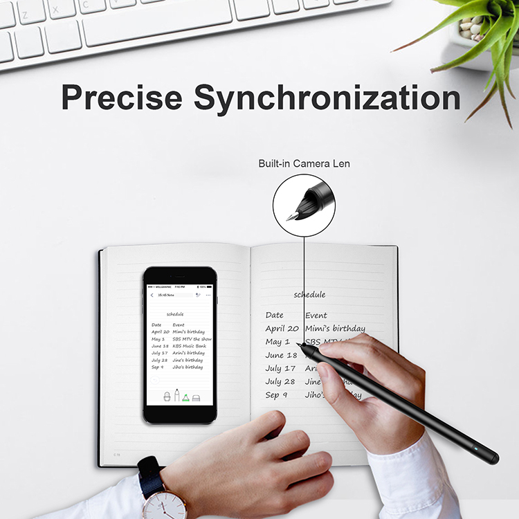 Custom Luxury Digital A5 Notepad PU Business Gift Smart Writing Paper With Sync Pen Leather Digital Notebooks Gift Box Set