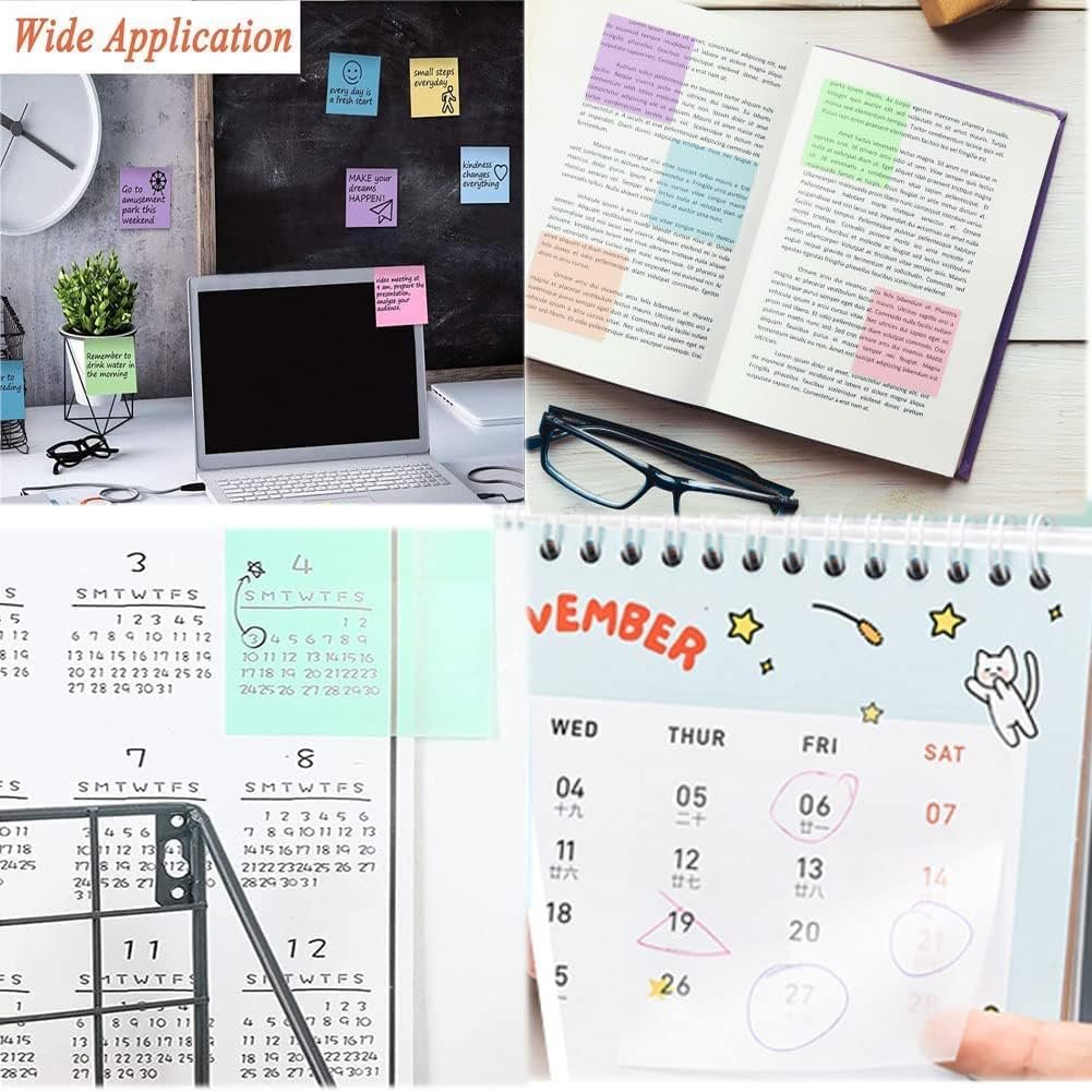 High Quality PET material clear Waterproof Self-Adhesive leaf Memo Pad Transparent Sticky Note Pads plastic sticky notes