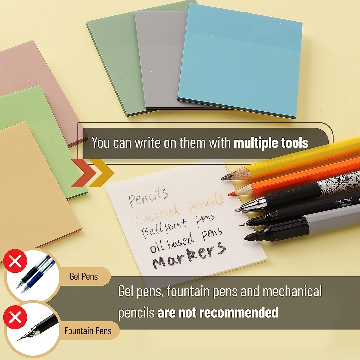 High Quality PET material clear Waterproof Self-Adhesive leaf Memo Pad Transparent Sticky Note Pads plastic sticky notes