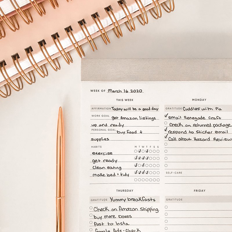 Custom Logo Printed Tear Off Weekly Tracker Desk Planning Pad To Do List Notepad