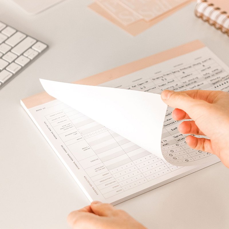 Custom Logo Printed Tear Off Weekly Tracker Desk Planning Pad To Do List Notepad