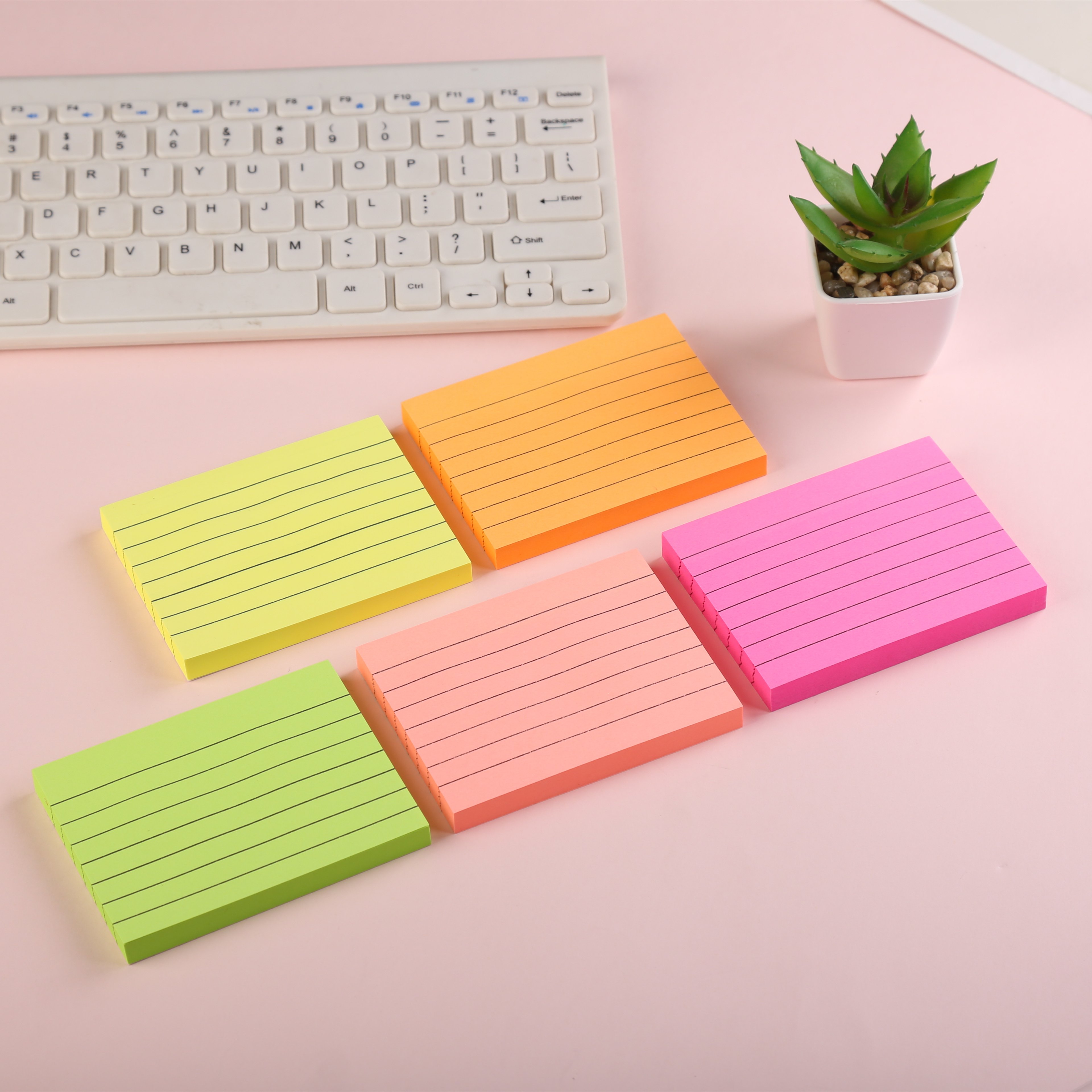 3*4inch Wholesale Stationery Custom Note Pad School colorful stripe Memo Pad Office Sticky Notes