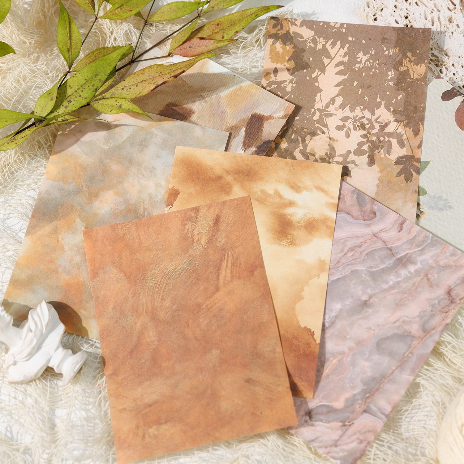 28pcs/pack Flower paper collection series vintage multi-material handbook material paper background decoration