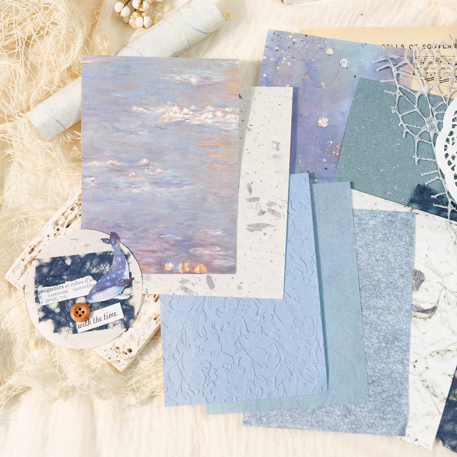 28pcs/pack Flower paper collection series vintage multi-material handbook material paper background decoration
