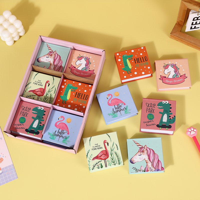 Stock Wholesale Small 8*8cm Pocket Notepad And Sketchbook Mini memos Accept Custom LOGO Designs Office School Stationery Supply