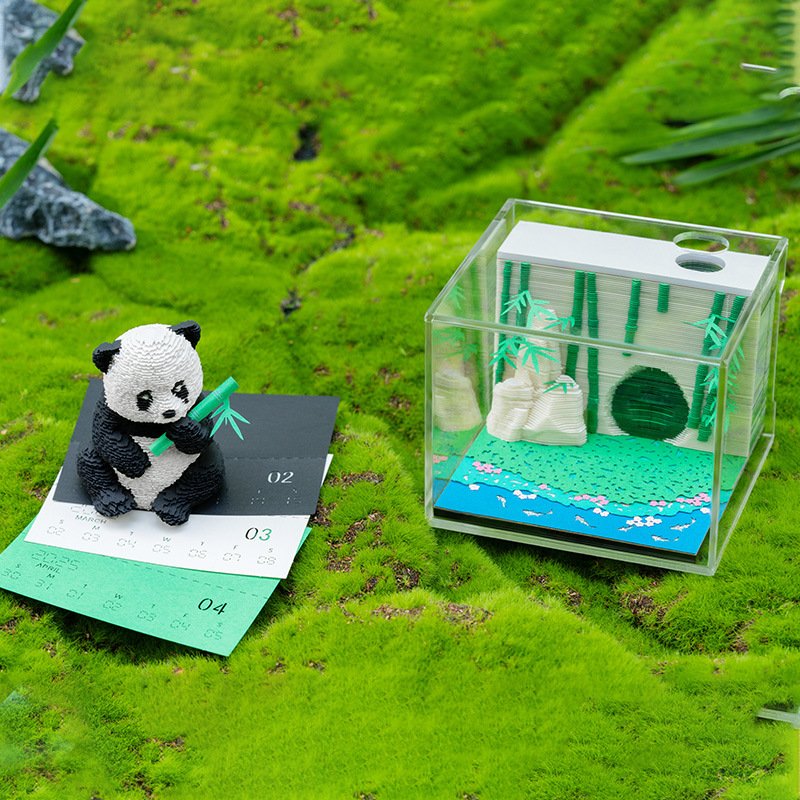 Best Choice Panda 3D Sticky Notes Desktop Decorative Ornament 2025 calendar for Business Home Decoration
