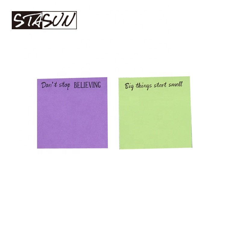STASUN Paper Sticky Note Customization Printing Memo Pad Custom Logo Print Sticky Note Pad With LOGO