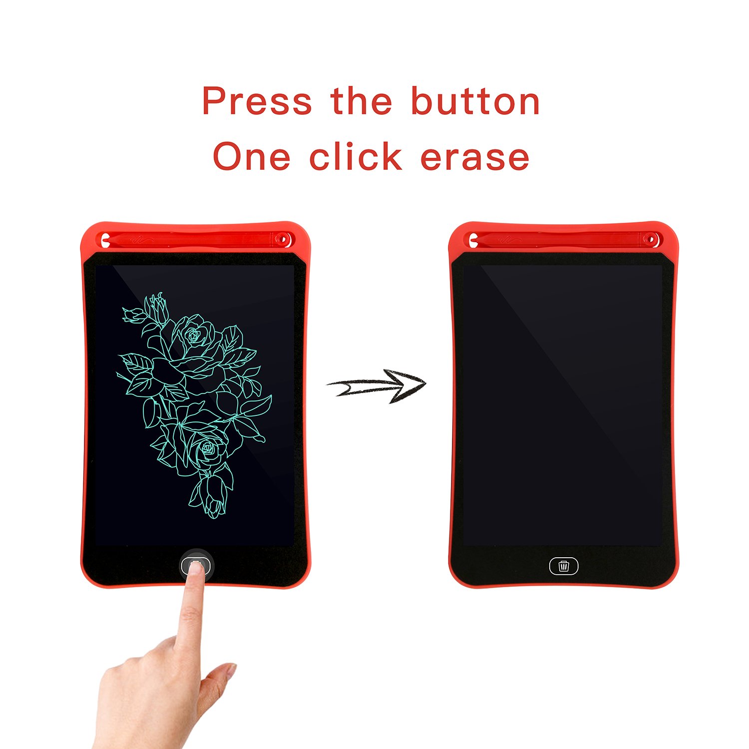 12 Inch Electronic Slate Memo Pad Kids Lcd Drawing Tablet, Digital Notice Smart Writing Board With Lock Key