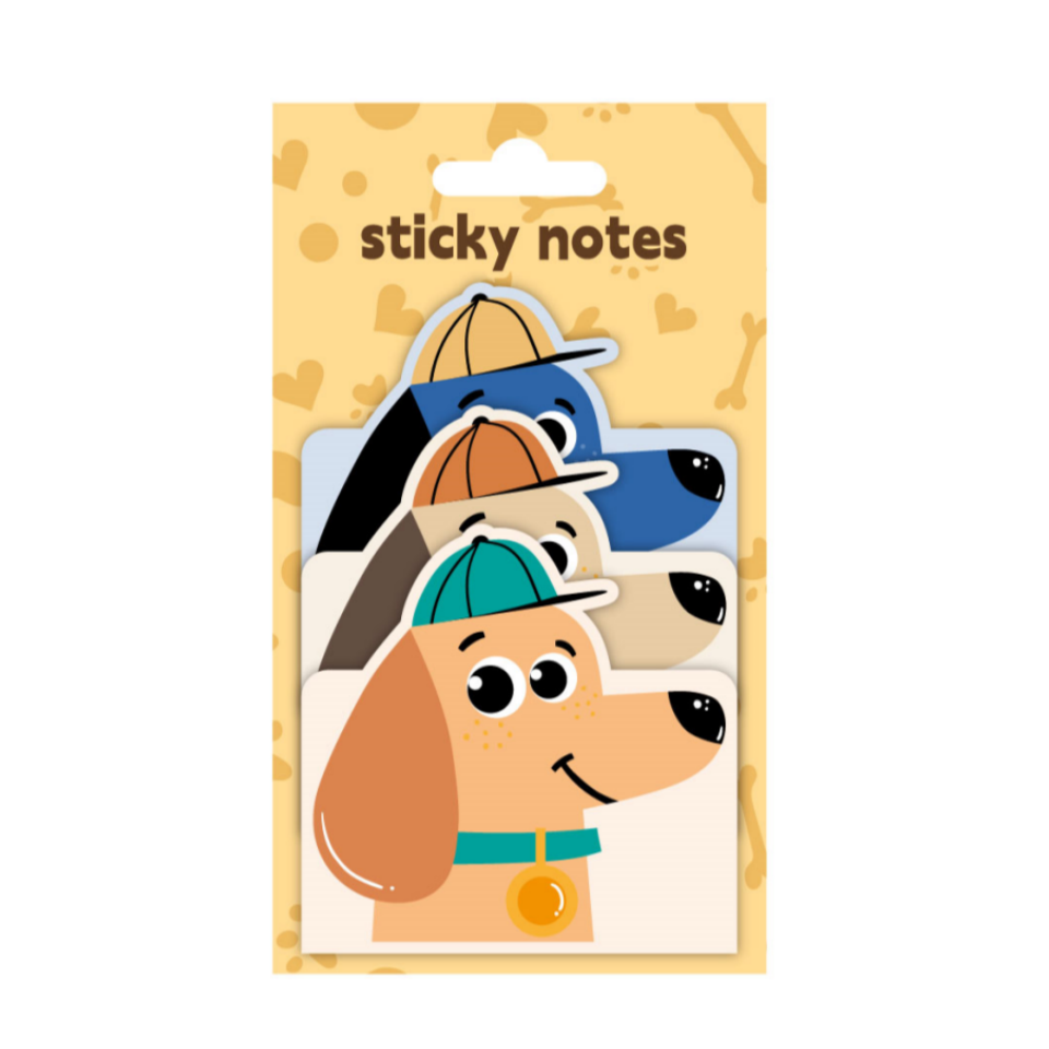 Cute Animal Sticky Notes Set for Kids and Students with Cat, Dog, and Crocodile Designs Perfect for School, Home, or Office