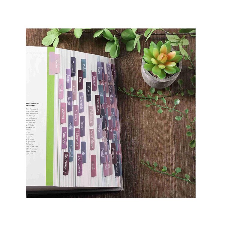 Free sample factory custom Stamping Laminated Stickers Bible Tabs Bible Page Tabs Bible Accessories For bible study reading