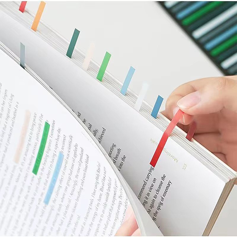 300Sheets Translucent Sticky Note Pad Clear Sticky Notes Long Page Markers Index Tab For Office School Supplies Planner Memo