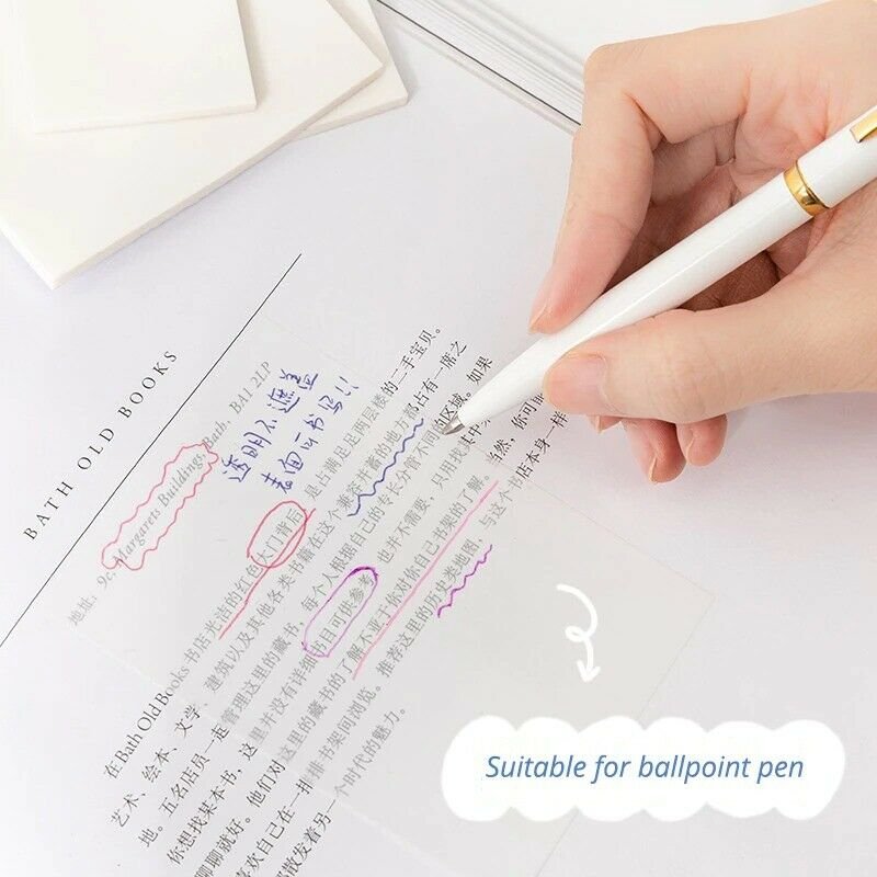 Custom Student Office Memo Pad Stationery Note Paper translucent Clear Transparent Sticky Notes