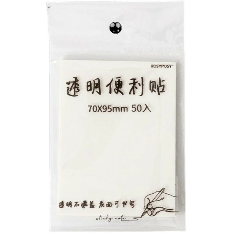 Custom Student Office Memo Pad Stationery Note Paper translucent Clear Transparent Sticky Notes