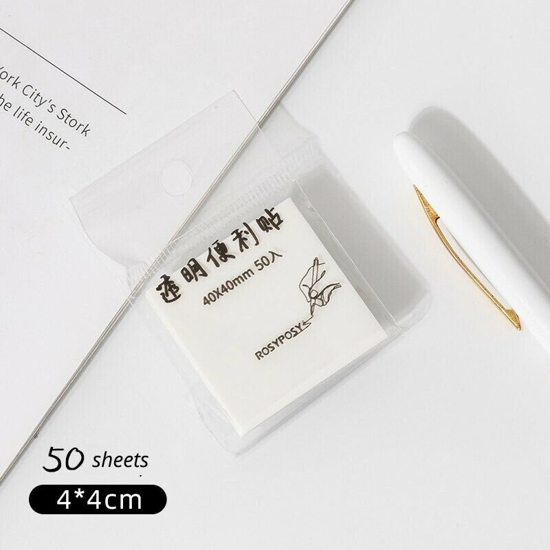 Custom Student Office Memo Pad Stationery Note Paper translucent Clear Transparent Sticky Notes