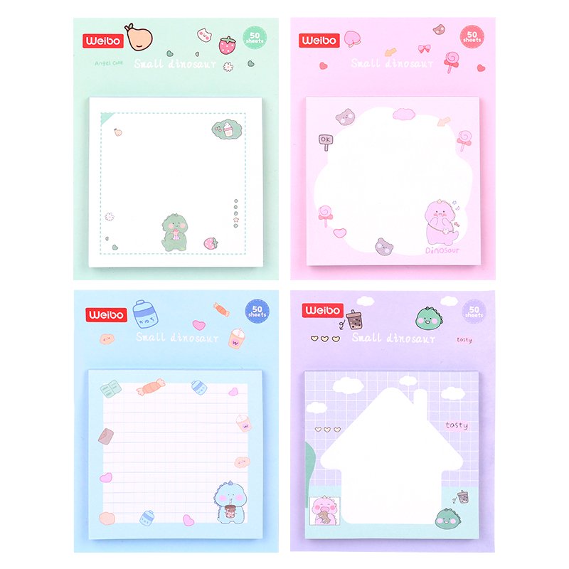 WEIBO Custom Sticky Memo Pad Notes 100 Sheets European Style Popular Memo Pads Wholesale Cute Sticky Note Art Supplies