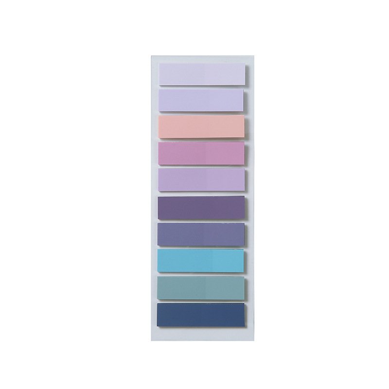 Morandi gradient waterproof environmental protection PET sticky note office teaching students stationery message N stickers