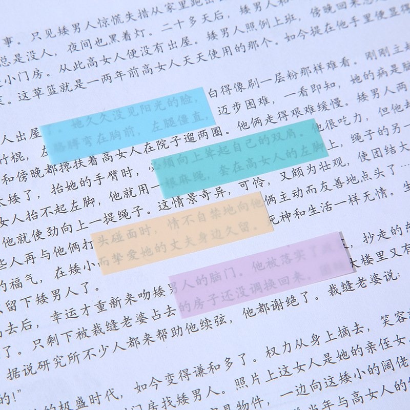 Morandi gradient waterproof environmental protection PET sticky note office teaching students stationery message N stickers