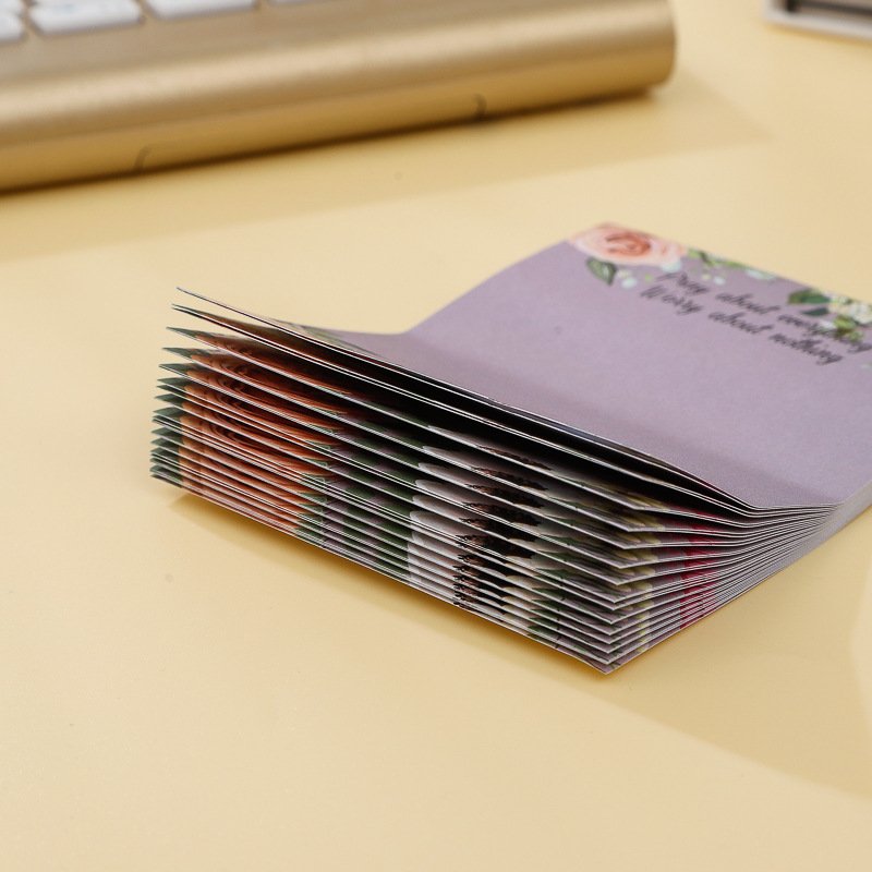 12pcs/set Sticky note Message note Flower theme Fluorescent paper Notepad self-adhesive Decorative sticker custom Wholesale
