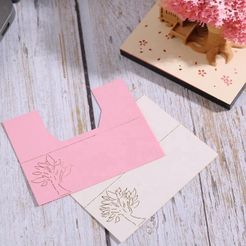 3D Calendar Dropshipping Available Custom Memo Note Pad Pink Tree House Sakura Tree Design Calendar 3D Sticky Notes 3D Calendar