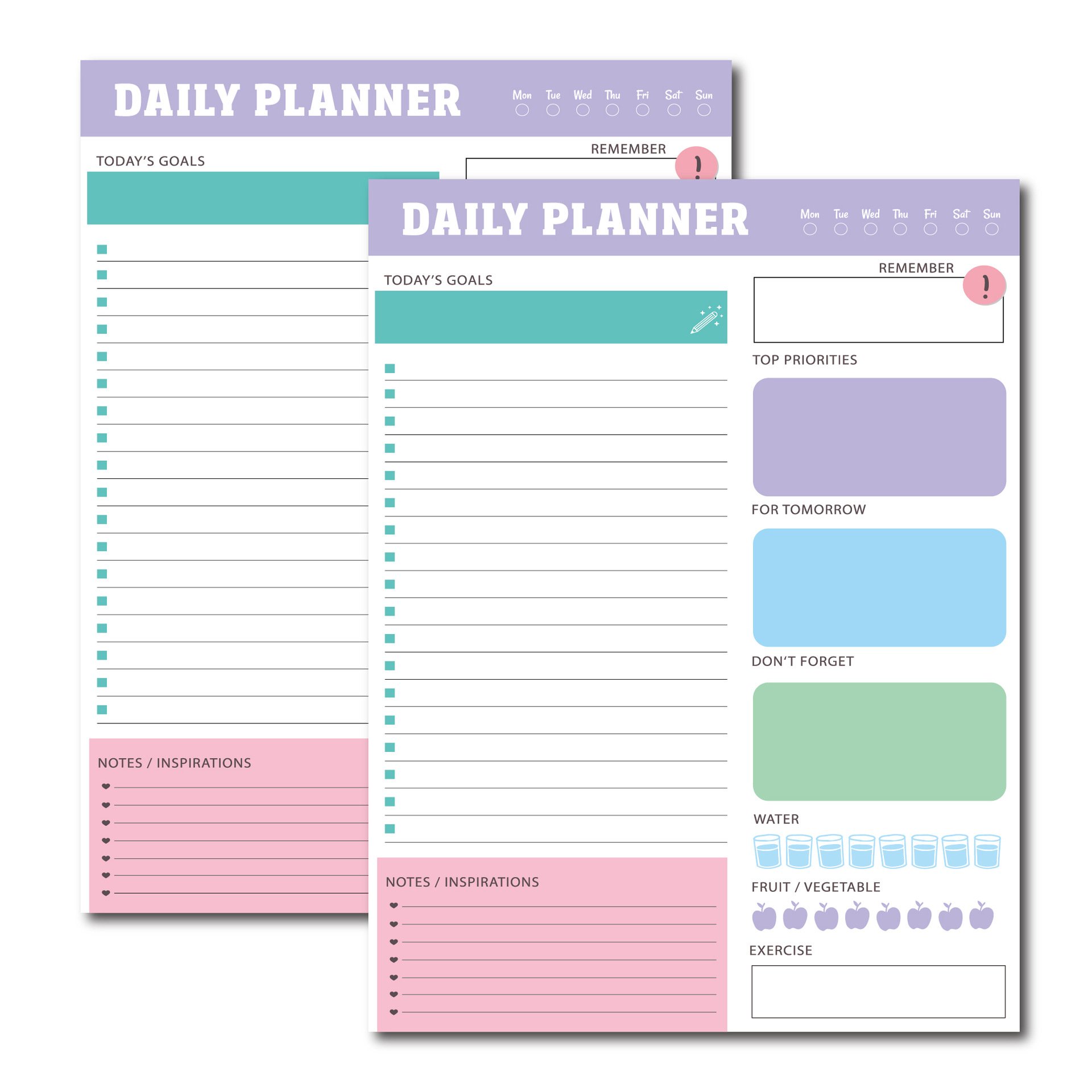 Wholesale Colorful To Do List Notepad Set Customized Sticky Notebook Dairies Notepads Memo Pads