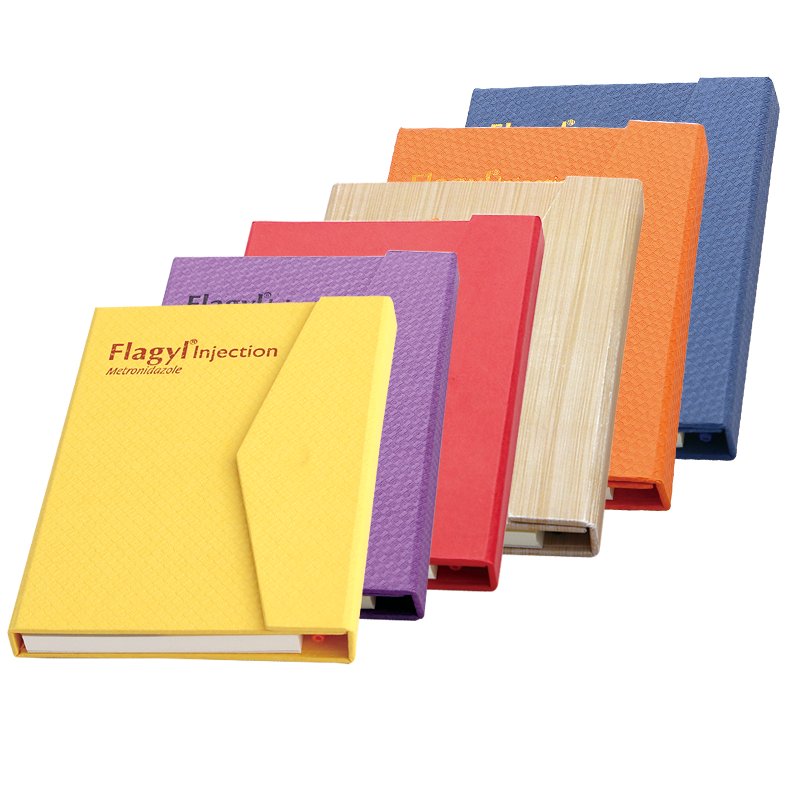 Wood Like Cover Sticky Note Memo Pad With Pen