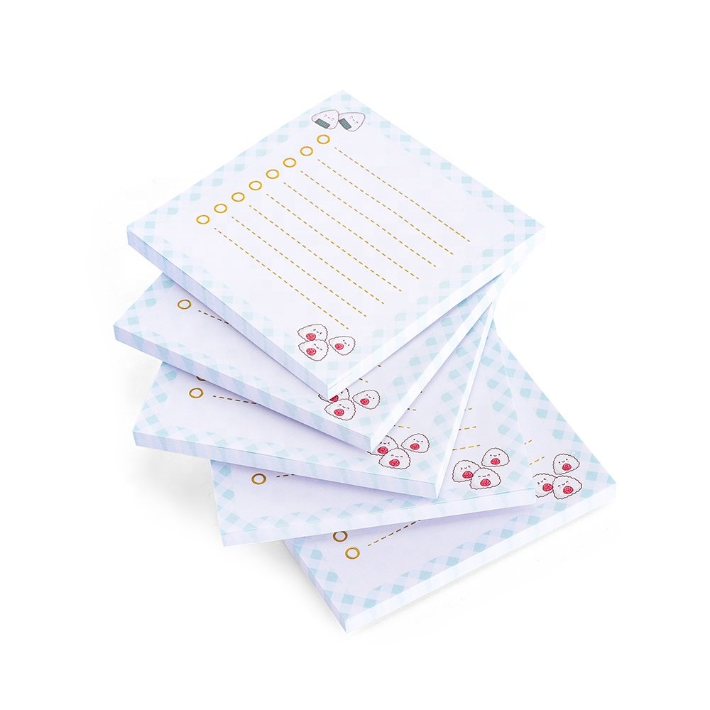 Wholesale OEM Custom Personalized Small Cube Memopad Lined Bulk Gold Foiled Super Kawaii Sticky Note