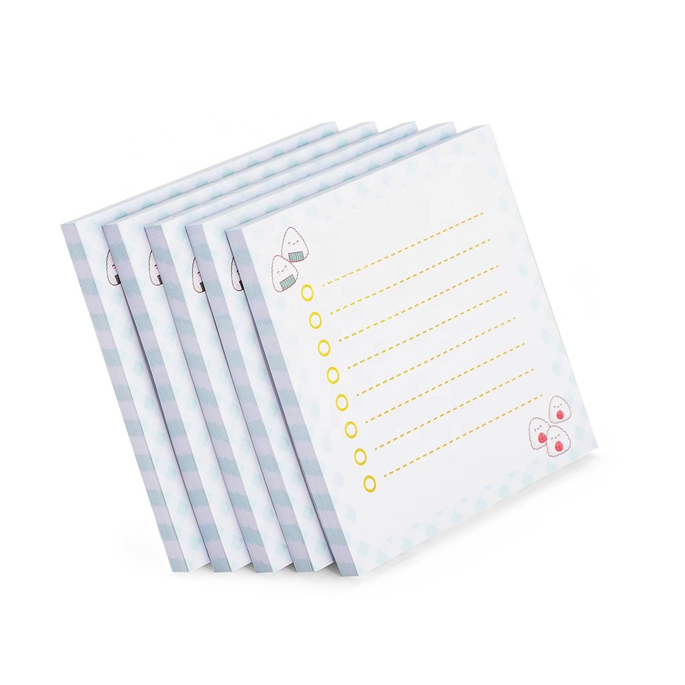 Wholesale OEM Custom Personalized Small Cube Memopad Lined Bulk Gold Foiled Super Kawaii Sticky Note