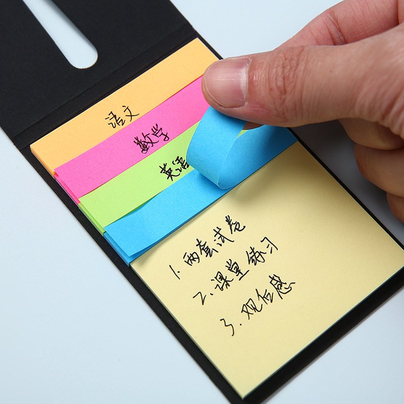Mini Multi-Color Kraft Paper Cover Memo Pads with Custom Logo Convenience Sticky Notes Kawaii Stationery